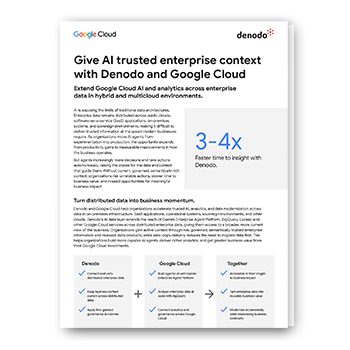 Give AI trusted enterprise context with Denodo and Google Cloud