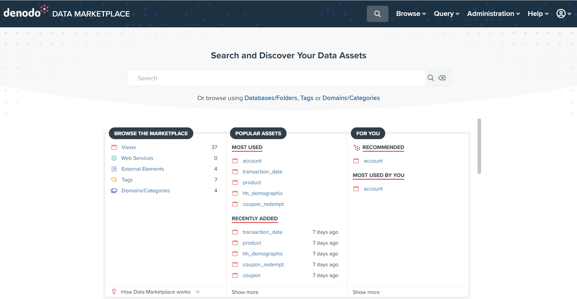 faster data discovery screenshot